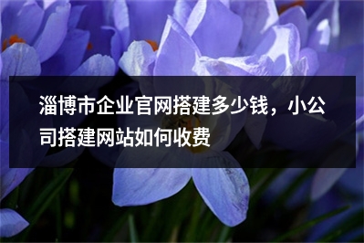 [year]淄博市企业官网搭建多少钱，小公司搭建网站如何收费