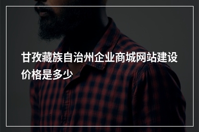 [year]甘孜藏族自治州企业商城网站建设价格是多少