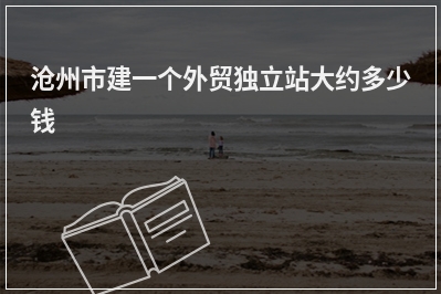 [year]沧州市建一个外贸独立站大约多少钱