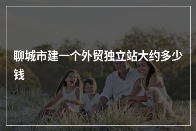 [year]聊城市建一个外贸独立站大约多少钱