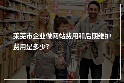 [year]莱芜市企业做网站费用和后期维护费用是多少?
