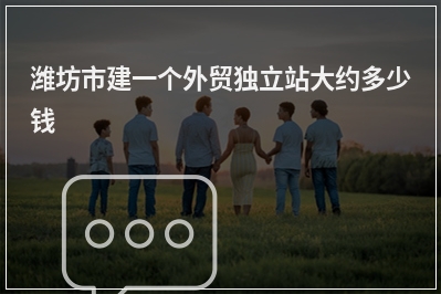 [year]潍坊市建一个外贸独立站大约多少钱