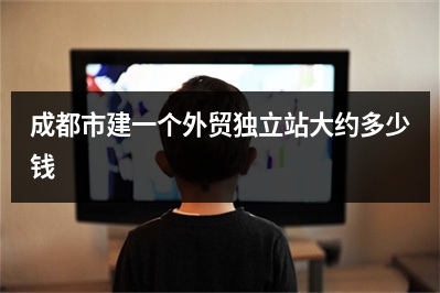[year]成都市建一个外贸独立站大约多少钱