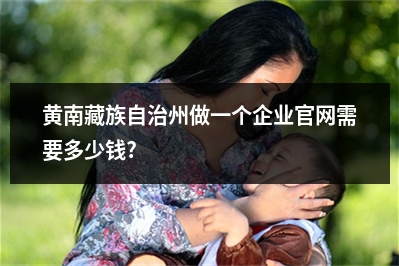[year]黄南藏族自治州做一个企业官网需要多少钱?