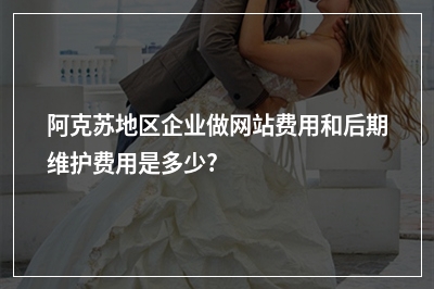 [year]阿克苏地区企业做网站费用和后期维护费用是多少?