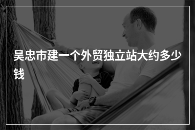 [year]吴忠市建一个外贸独立站大约多少钱