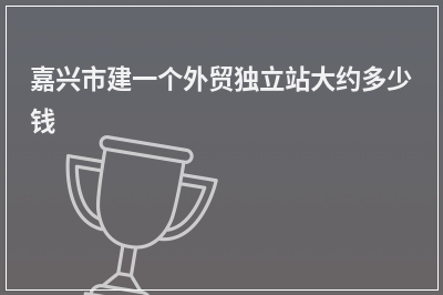 [year]嘉兴市建一个外贸独立站大约多少钱