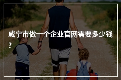 [year]咸宁市做一个企业官网需要多少钱?