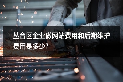 [year]丛台区企业做网站费用和后期维护费用是多少?