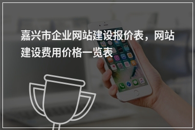 [year]嘉兴市企业网站建设报价表，网站建设费用价格一览表