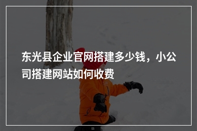 [year]东光县企业官网搭建多少钱，小公司搭建网站如何收费