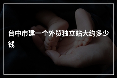 [year]台中市建一个外贸独立站大约多少钱