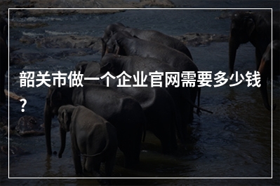 [year]韶关市做一个企业官网需要多少钱?