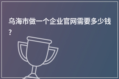 [year]乌海市做一个企业官网需要多少钱?