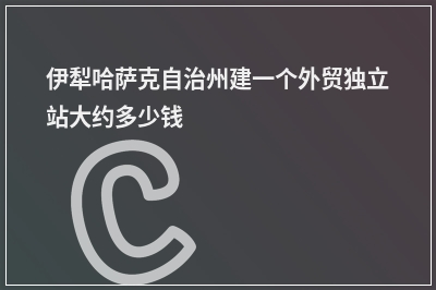 [year]伊犁哈萨克自治州建一个外贸独立站大约多少钱