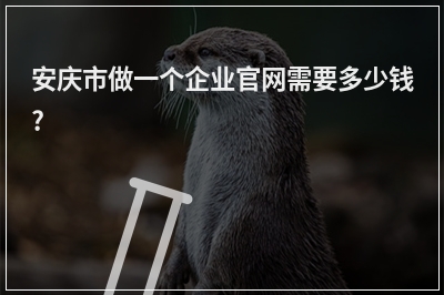 [year]安庆市做一个企业官网需要多少钱?