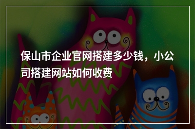 [year]保山市企业官网搭建多少钱，小公司搭建网站如何收费