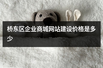 [year]桥东区企业商城网站建设价格是多少