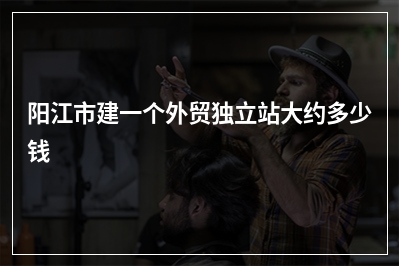 [year]阳江市建一个外贸独立站大约多少钱