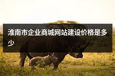 [year]淮南市企业商城网站建设价格是多少