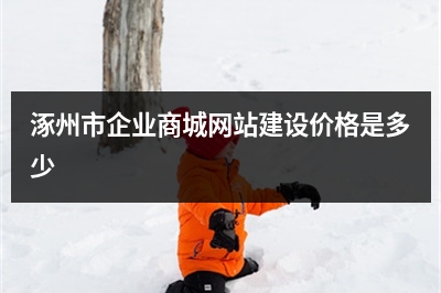 [year]涿州市企业商城网站建设价格是多少