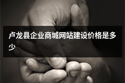 [year]卢龙县企业商城网站建设价格是多少