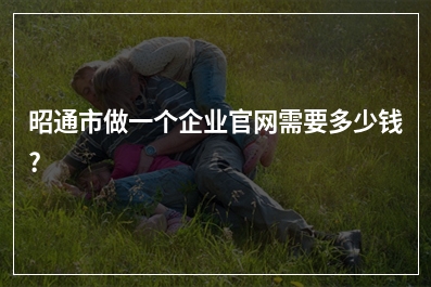 [year]昭通市做一个企业官网需要多少钱?