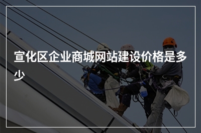 [year]宣化区企业商城网站建设价格是多少
