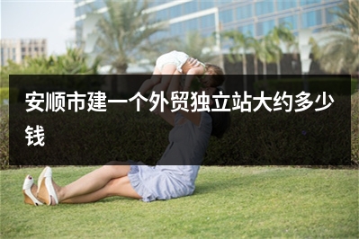 [year]安顺市建一个外贸独立站大约多少钱