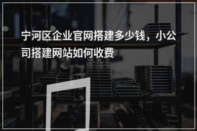 [year]宁河区企业官网搭建多少钱，小公司搭建网站如何收费