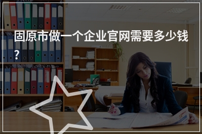 [year]固原市做一个企业官网需要多少钱?