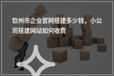 [year]钦州市企业官网搭建多少钱，小公司搭建网站如何收费