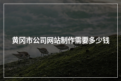 [year]黄冈市公司网站制作需要多少钱