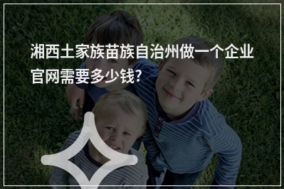[year]湘西土家族苗族自治州做一个企业官网需要多少钱?