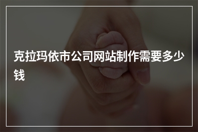 [year]克拉玛依市公司网站制作需要多少钱
