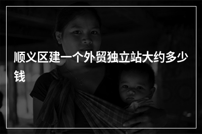 [year]顺义区建一个外贸独立站大约多少钱