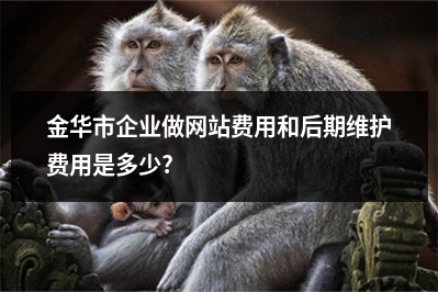 [year]金华市企业做网站费用和后期维护费用是多少?