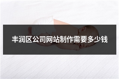 [year]丰润区公司网站制作需要多少钱