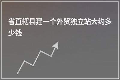 [year]省直辖县建一个外贸独立站大约多少钱