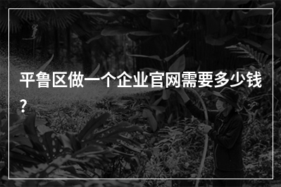 [year]平鲁区做一个企业官网需要多少钱?