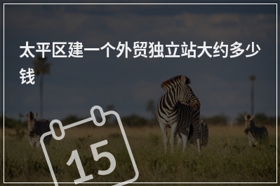 [year]太平区建一个外贸独立站大约多少钱