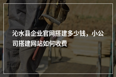 [year]沁水县企业官网搭建多少钱，小公司搭建网站如何收费