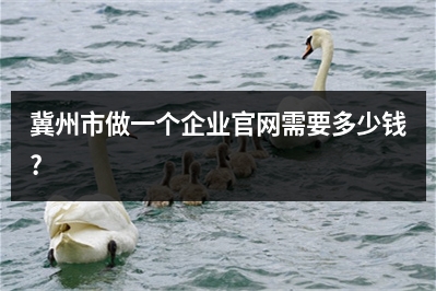 [year]冀州市做一个企业官网需要多少钱?