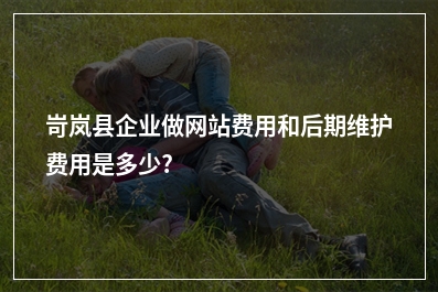 [year]岢岚县企业做网站费用和后期维护费用是多少?