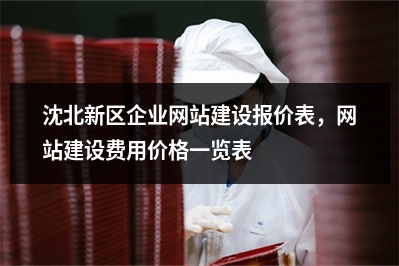 [year]沈北新区企业网站建设报价表，网站建设费用价格一览表