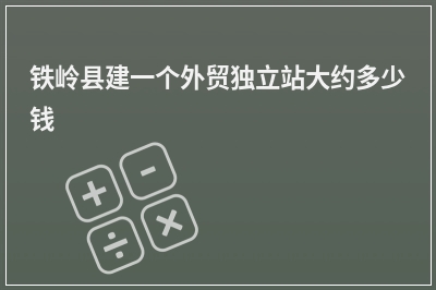 [year]铁岭县建一个外贸独立站大约多少钱