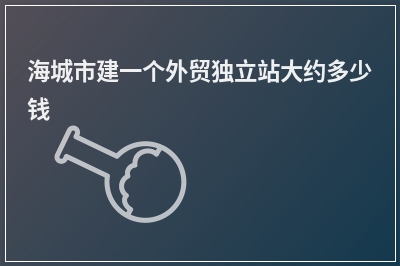 [year]海城市建一个外贸独立站大约多少钱