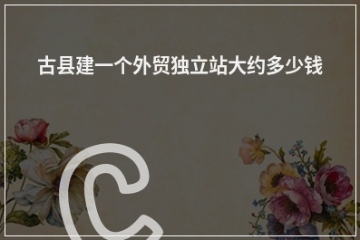 [year]古县建一个外贸独立站大约多少钱