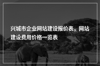 [year]兴城市企业网站建设报价表，网站建设费用价格一览表