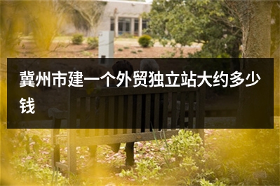 [year]冀州市建一个外贸独立站大约多少钱